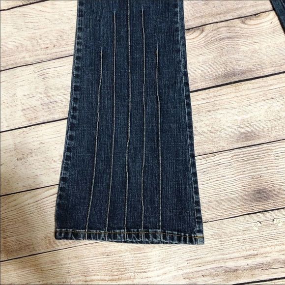 vtg y2k•low rise jeans jordache flared denim with stitch piping - Picture 7 of 10